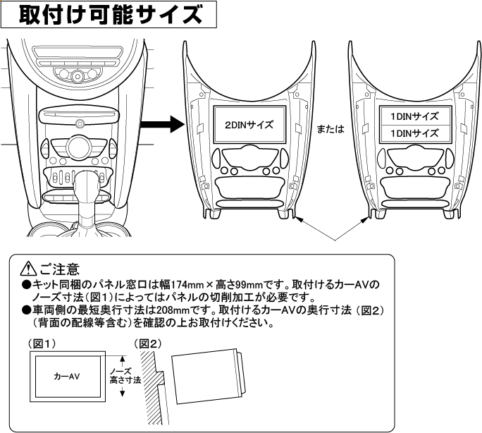 GE-BM206 | 取付キット適合検索